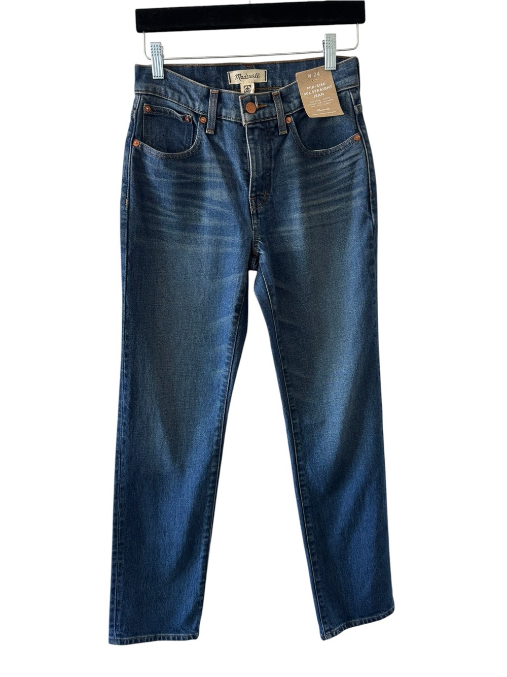 NWT Madewell Mid Rise 90’s Straight Jean size 24